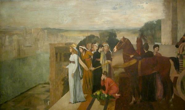 Sйmiramis building the temple of Babylon - Painting - Hilaire-Germain-Edgar de Gas (Degas) 